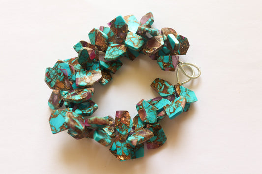 Composite Turquoise gemstone slice cut beads Beadsforyourjewelry