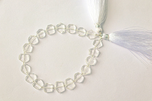 Crystal Gemstone Fancy Shape Beads | 9x10mm | 20 Pieces | 8 Inch String | Natural Gemstone Beads | Beadsforyourjewellery Beadsforyourjewelry