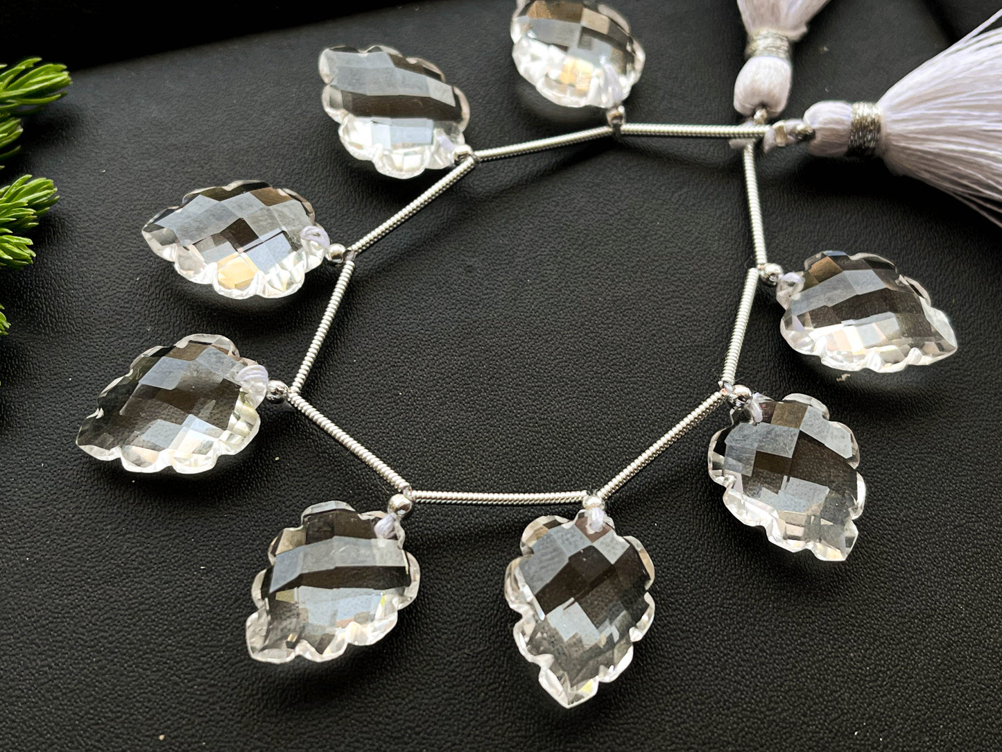 Crystal carved pear shape Faceted beads Beadsforyourjewelry
