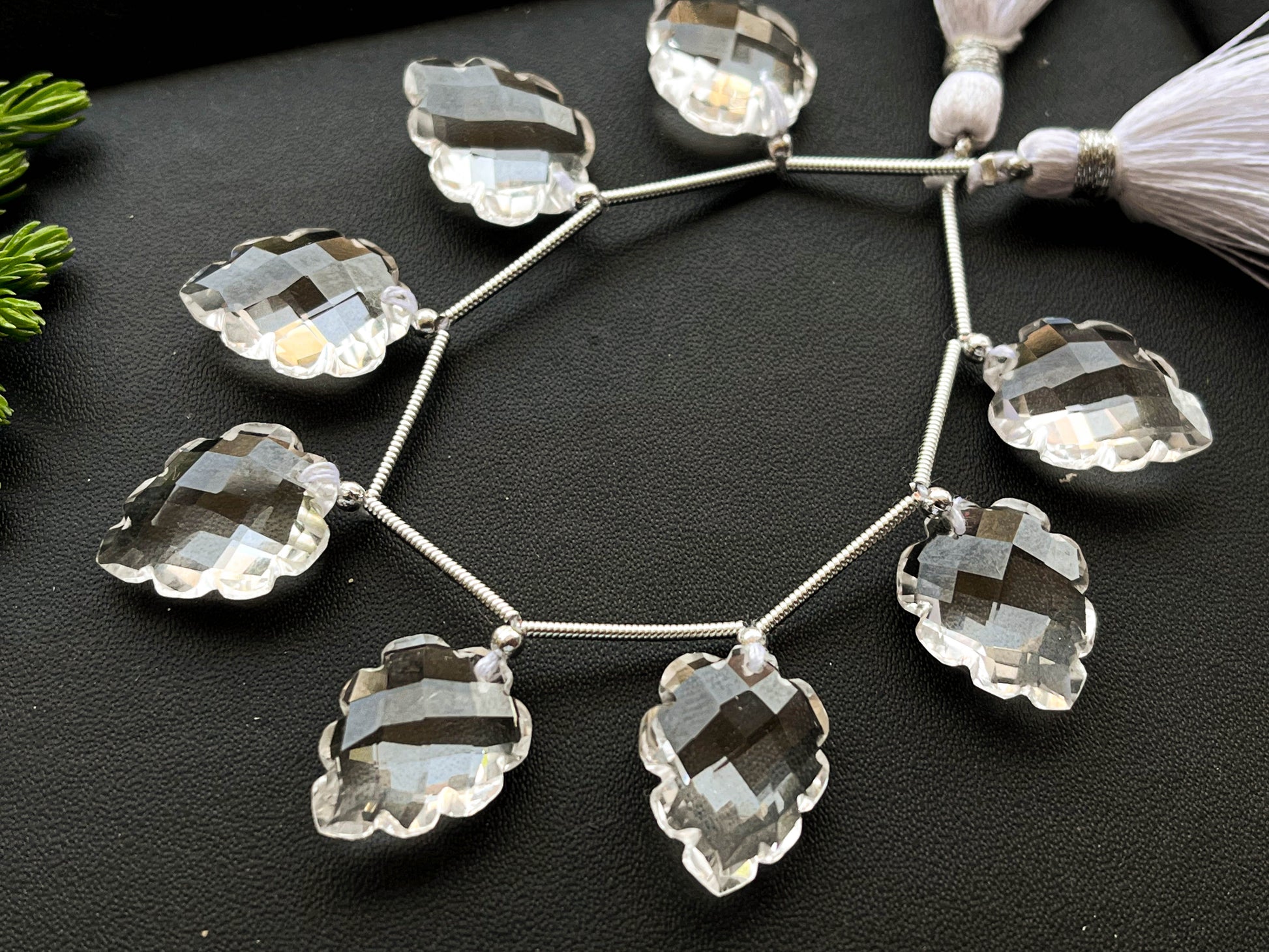 Crystal carved pear shape Faceted beads Beadsforyourjewelry