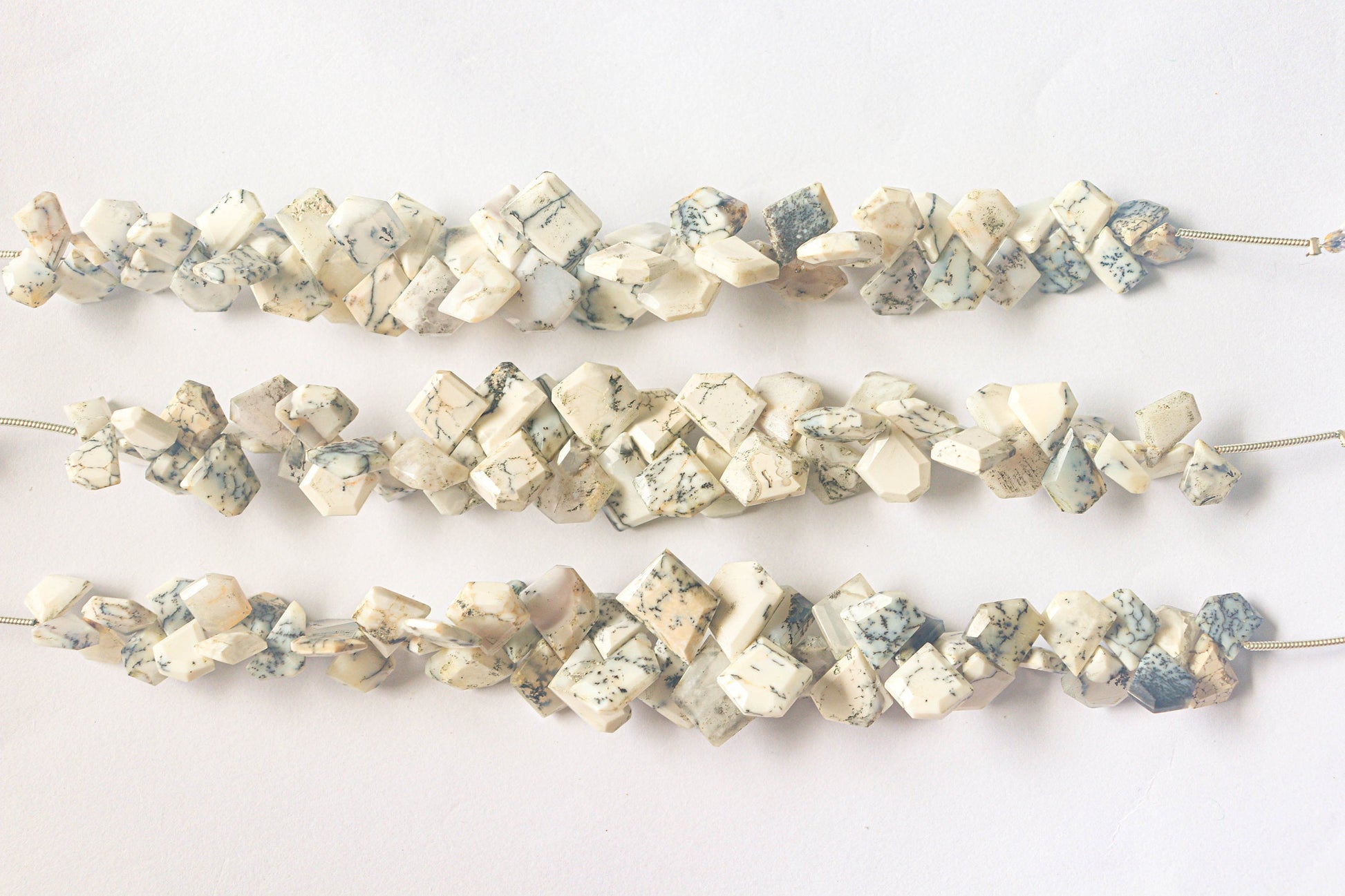 Dendrite Opal Fancy Shape Beads | 7x8mm - 13x15mm | 48 Pieces | 6 Inch String | Natural Gemstone Beads | Beadsforyourjewellery Beadsforyourjewelry