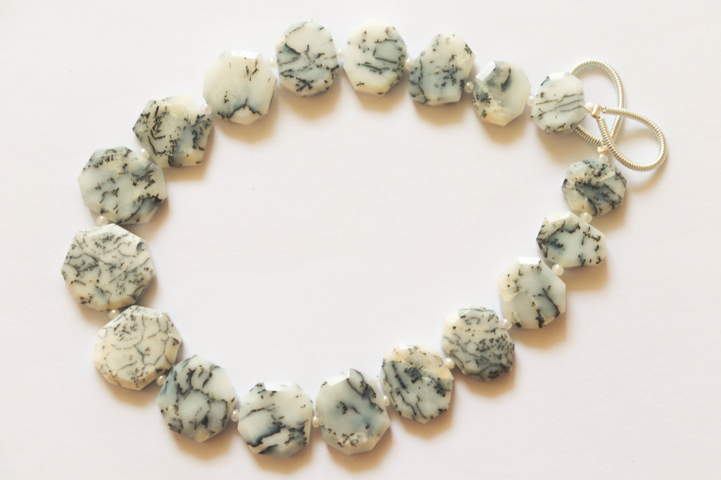 Dendrite Opal gemstone Crown cut beads Beadsforyourjewelry