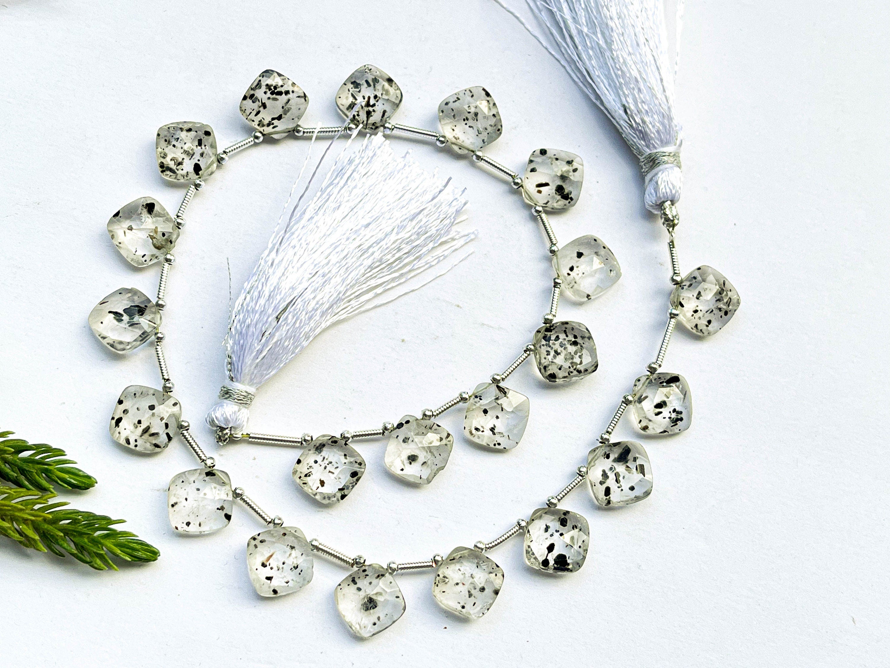 Dot Quartz Cushion  Shape Briolette Beads, Natural Dot Quartz Gemstone for Jewelry, 9x9mm, 20 Pieces Beadsforyourjewelry