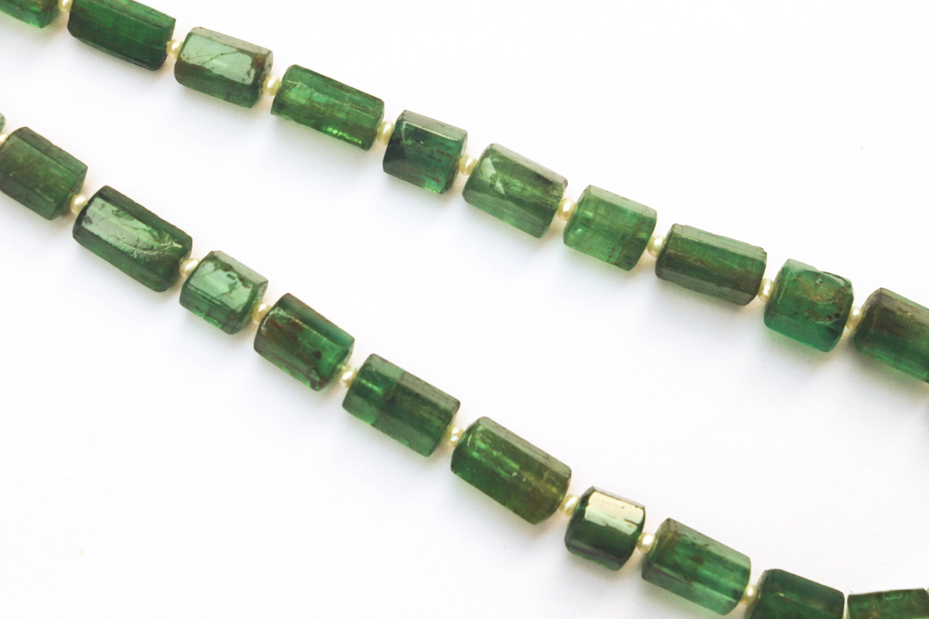 Emerald Beads Geometrical cut Cylinder shape | 16 inch | Zambian Emerald faceted Beads | Natural Emerald Gemstone beads for Jewelry making | Beadsforyourjewelry