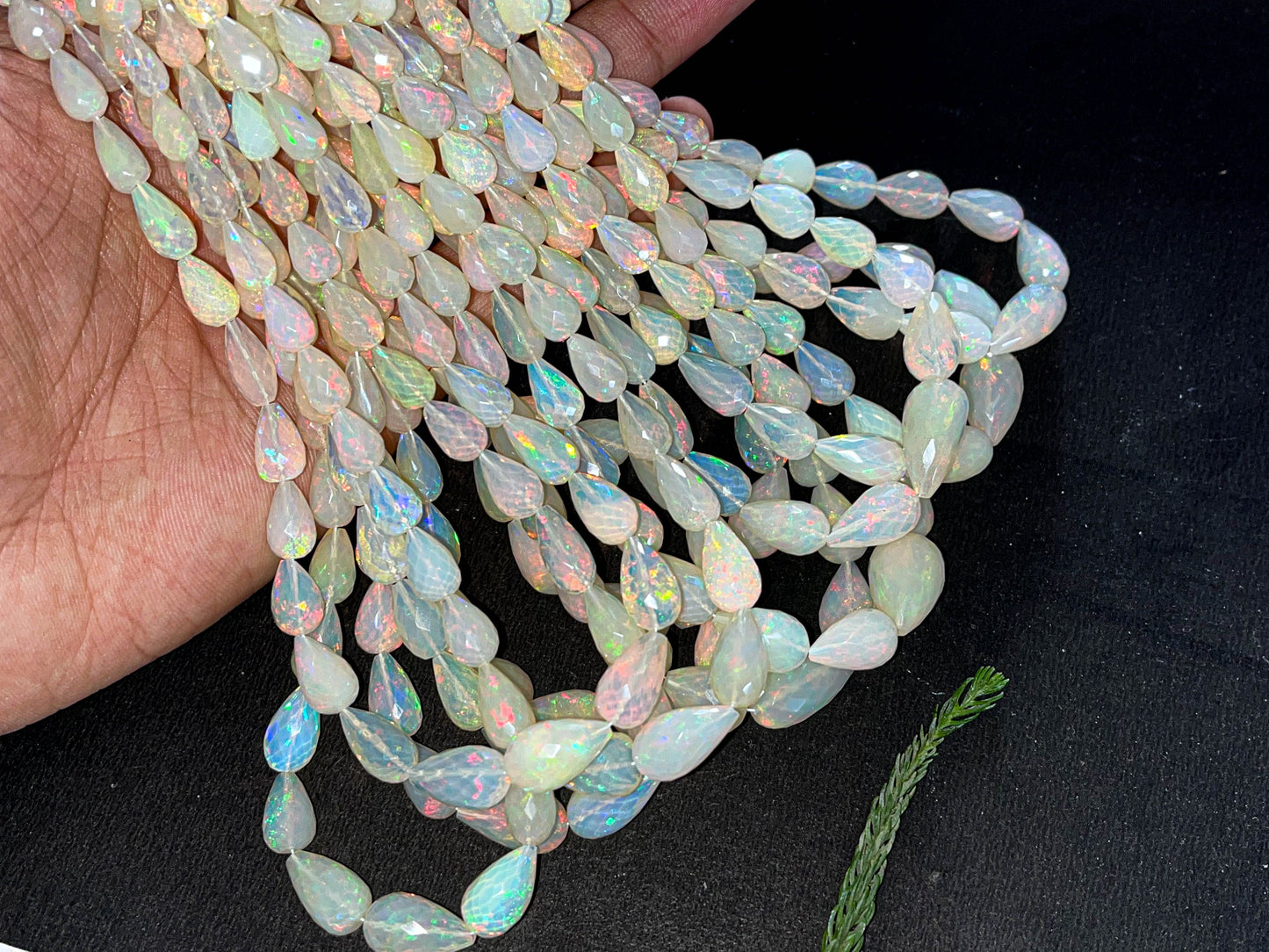 Ethiopian Opal Faceted Teardrops Beadsforyourjewelry