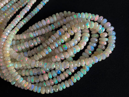 Ethiopian Opal Faceted rondelle beads Beadsforyourjewelry