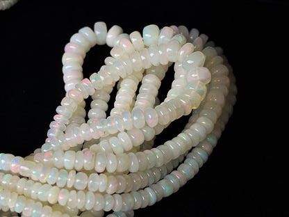 Ethiopian Opal Smooth Rondelle Beads | 3mm to 6mm | 16 Inch Beadsforyourjewelry