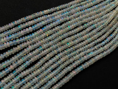 Ethiopian Opal Smooth Rondelle Beads | 3mm to 7mm | 16 Inch Beadsforyourjewelry