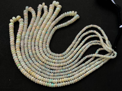 Ethiopian Opal Smooth Rondelle Beads | 3mm to 7mm | 16 Inch Beadsforyourjewelry