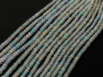 Ethiopian Opal Smooth Rondelle Beads | 3mm to 7mm | 16 Inch Beadsforyourjewelry