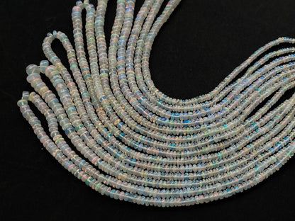 Ethiopian Opal Smooth Rondelle Beads | 3mm to 7mm | 16 Inch Beadsforyourjewelry
