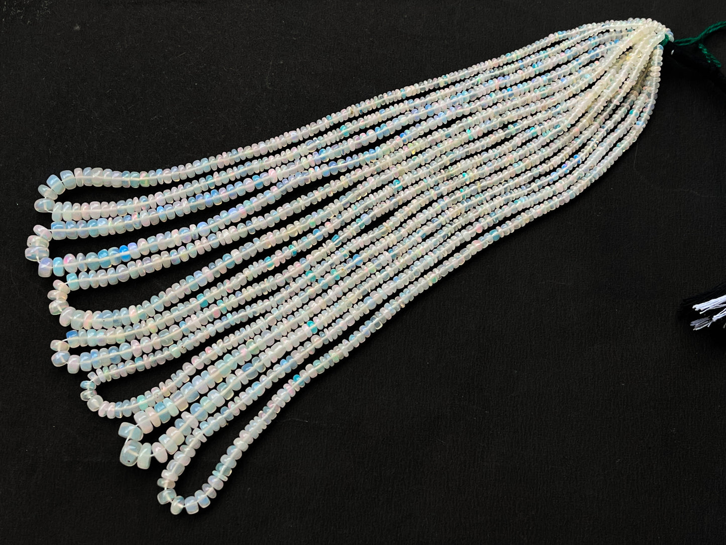 Ethiopian Opal Smooth Rondelle Beads | 3mm to 7mm | 16 Inch Beadsforyourjewelry
