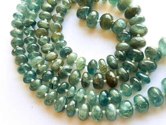 Exclusive! 16 Inch Green Kyanite Smooth Rondelle Shape Beads Beadsforyourjewelry