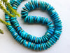 Genuine Arizona Turquoise Smooth Heishi Shape Beads, Turquoise Gemstone Beads, Arizona Turquoise Gemstone Beads, Turquoise Beads BFYJ163 Beadsforyourjewelry