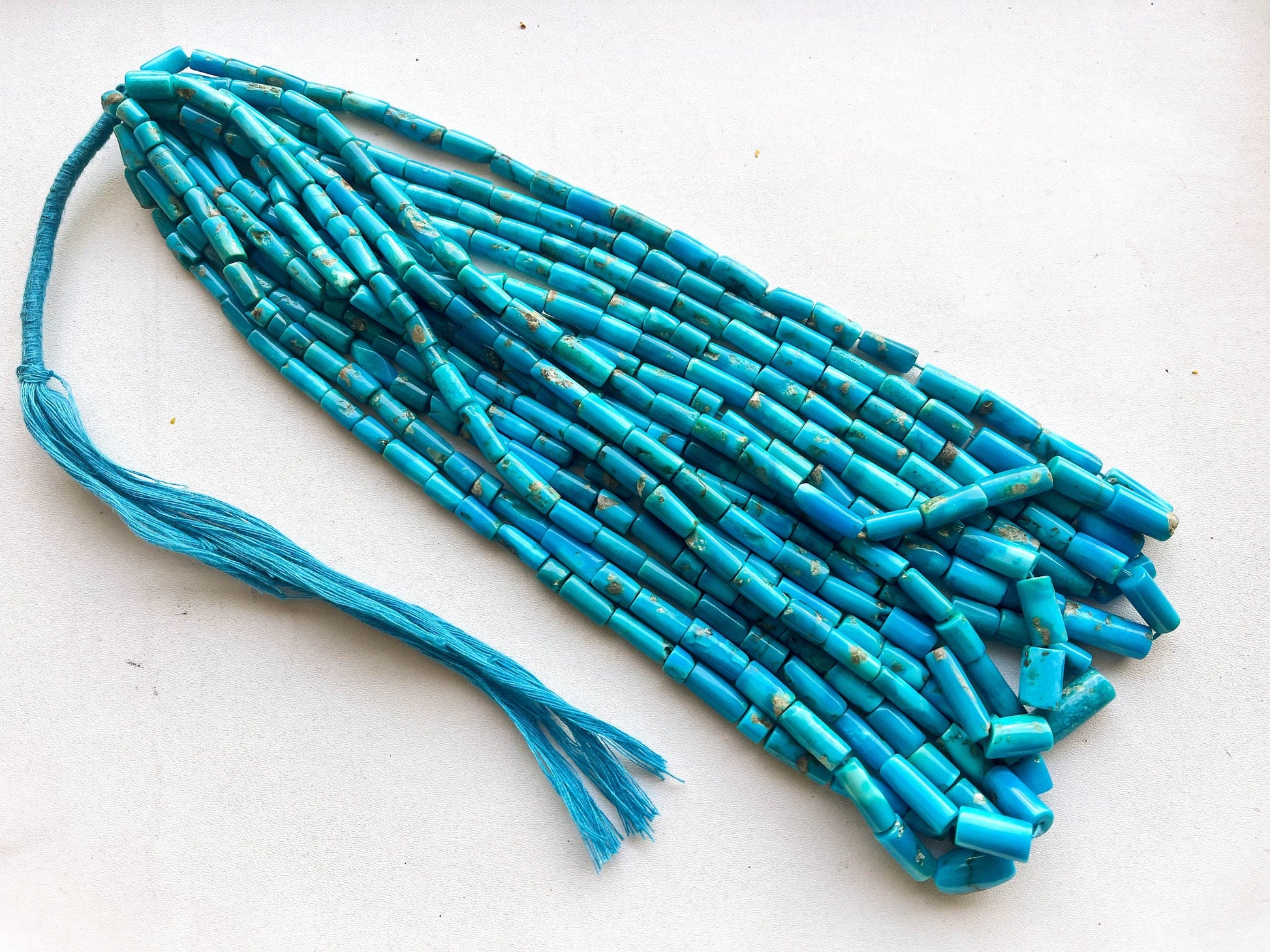 Genuine Arizona Turquoise Smooth Tube Shape Beads, Turquoise Gemstone Beads, Arizona Turquoise Gemstone Beads, Turquoise Beads, BFYJ158 Beadsforyourjewelry