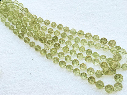 Green Amethyst Faceted Ball Shape Beads Beadsforyourjewelry