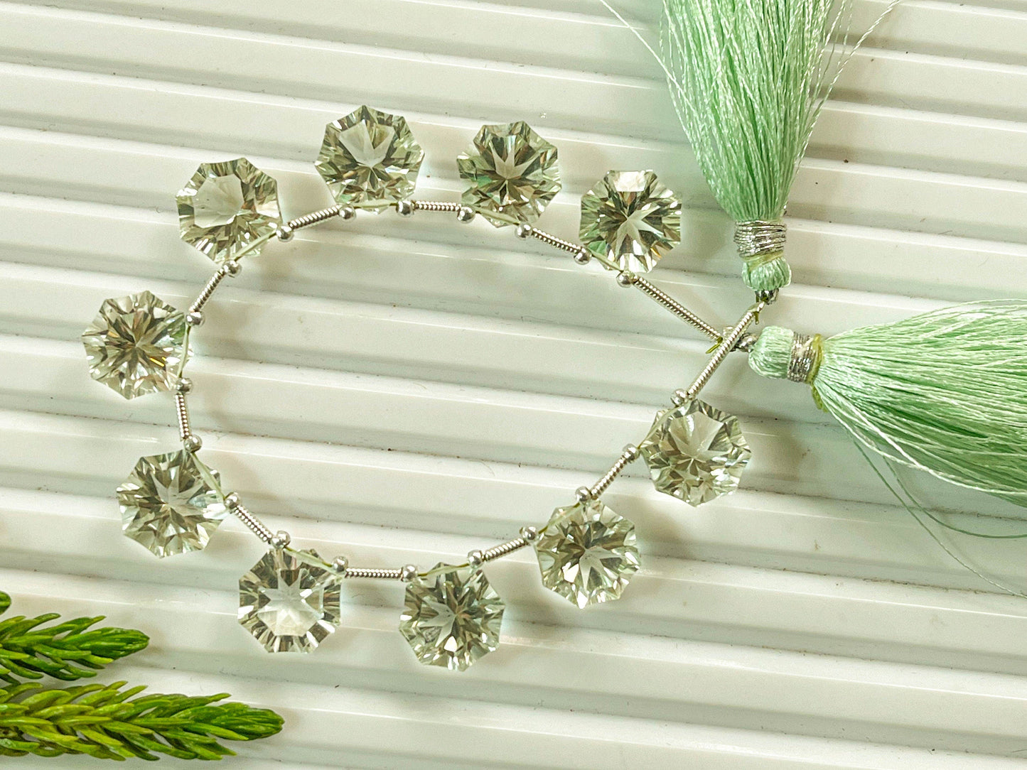 Green Amethyst Octagon Shape Star Diamond Cut Beads, 10x10mm, 10 Pieces, Natural gemstone beads, Beadsforyourjewellery Beadsforyourjewelry