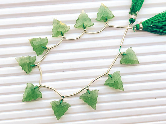 Green Aventurine Bat Shape Beads Beadsforyourjewelry