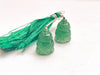 Load image into Gallery viewer, Green Aventurine Carving Bell Shape Pair, Beautiful! Carving Work in Natural Aventurine Gemstone for Earring&#39;s, 13x17MM, 2 Pieces Beadsforyourjewelry