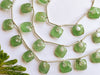 Green Aventurine Cushion Hoop Shape Faceted Briolette Beads, Natural Aventurine Gemstone, Aventurine Beads, Aventurine cushion, 12x12mm Beadsforyourjewelry