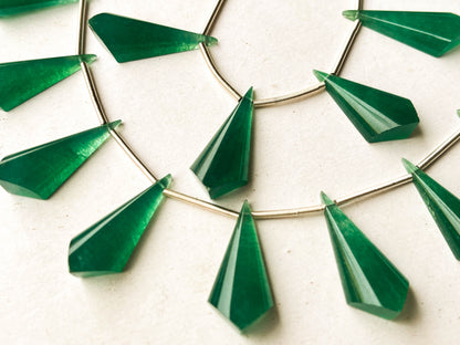 Green Aventurine cone shape briolette beads Beadsforyourjewelry