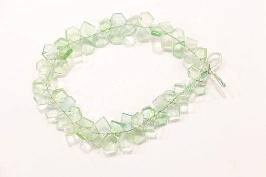 Green Fluorite Gemstone Slice cut beads Beadsforyourjewelry