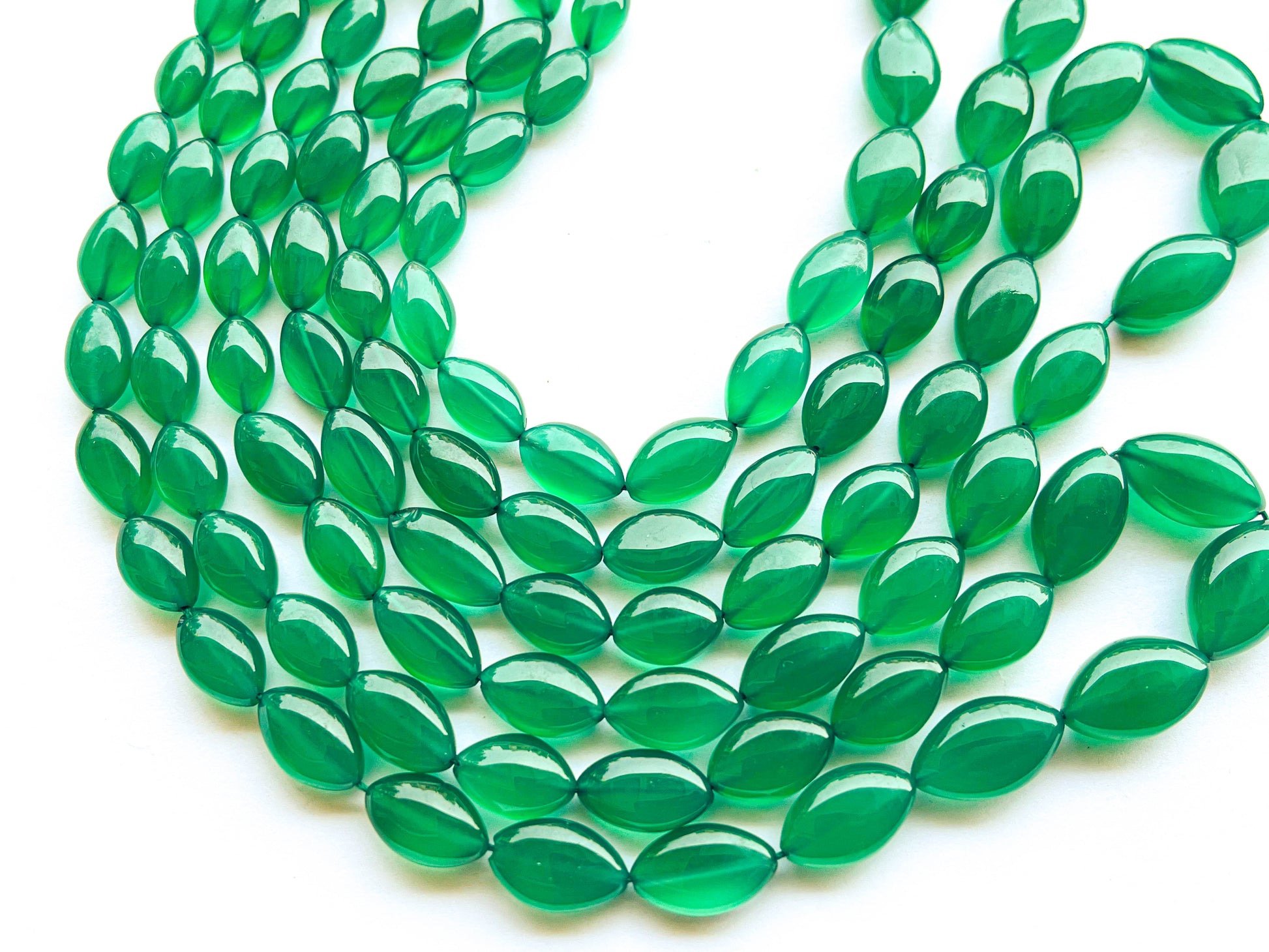 Green Onyx Marquise Shape Smooth Beads Beadsforyourjewelry