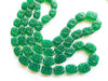 Green Onyx Rectangle Shape Flower Carving Beads Beadsforyourjewelry