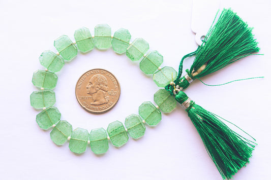 Green Strawberry Quartz Gemstone Crown Cut Beads Beadsforyourjewelry