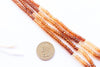 Load image into Gallery viewer, Hessonite Beads Smooth Rondelle Shape Multi Color | 4mm to 5mm | 16 Inch Long Full String | Natural Hessonite Gemstone for Jewelry making Beadsforyourjewelry