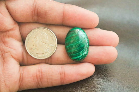Highly Polished Malachite Oval Cabochon | 18x26mm | Excellent Quality For Jewelry Making / Wire Wrapping | Natural Malachite Gemstone Beadsforyourjewelry