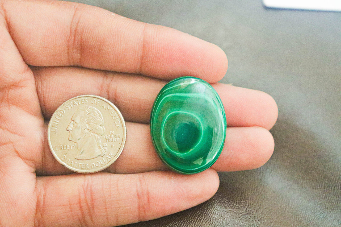 Highly Polished Malachite Oval Cabochon | 24x30mm | Excellent Quality For Jewelry Making / Wire Wrapping | Natural Malachite Gemstone Beadsforyourjewelry