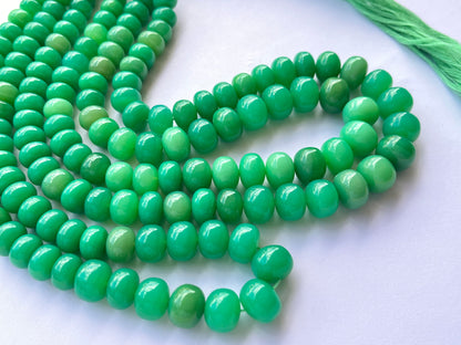 Chrysoprase Chalcedony Smooth Rondelle Beads