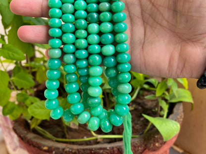 Chrysoprase Chalcedony Smooth Rondelle Beads