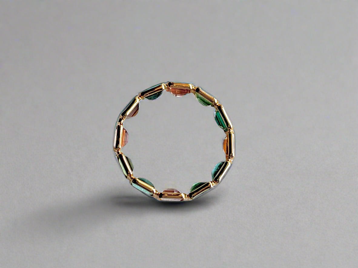 Tourmaline Gemstone Colourful Harmony Ring