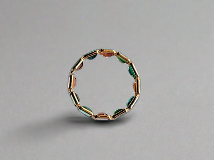 Tourmaline Gemstone Colourful Harmony Ring