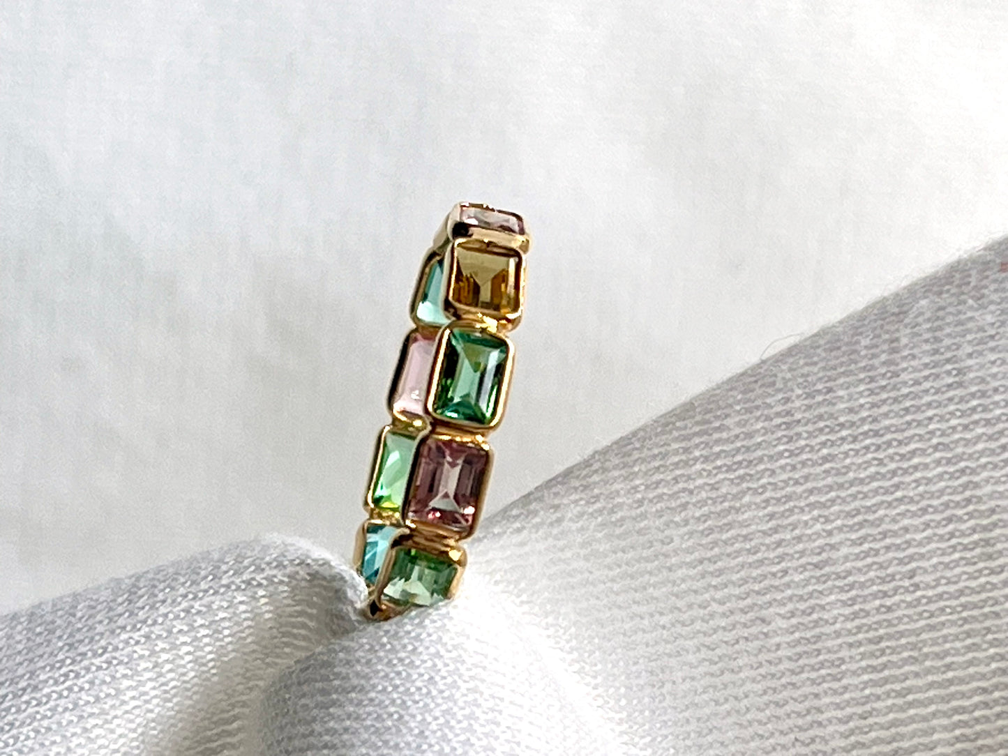 Tourmaline Gemstone Colourful Harmony Ring