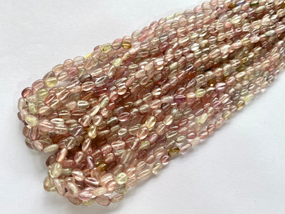 Pastel Shade! Natural Multi Sapphire Beads smooth oval shape beads