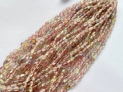 Pastel Shade! Natural Multi Sapphire Beads smooth oval shape beads