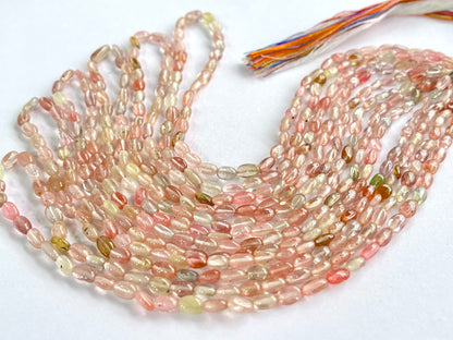 Pastel Shade! Natural Multi Sapphire Beads smooth oval shape beads