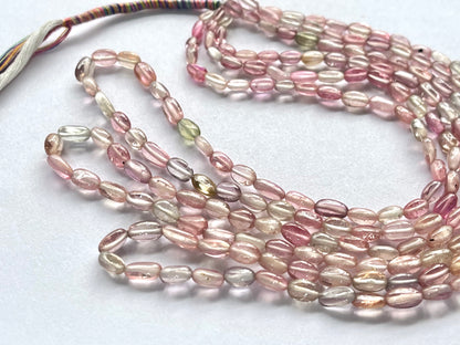 Pastel Shade! Natural Multi Sapphire Beads smooth oval shape beads