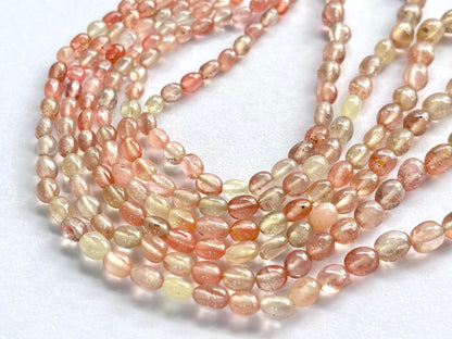 Pastel Shade! Natural Multi Sapphire Beads smooth oval shape beads