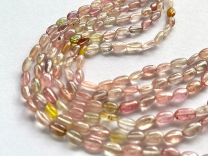 Pastel Shade! Natural Multi Sapphire Beads smooth oval shape beads