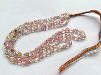 Pastel Shade! Natural Multi Sapphire Beads smooth oval shape beads