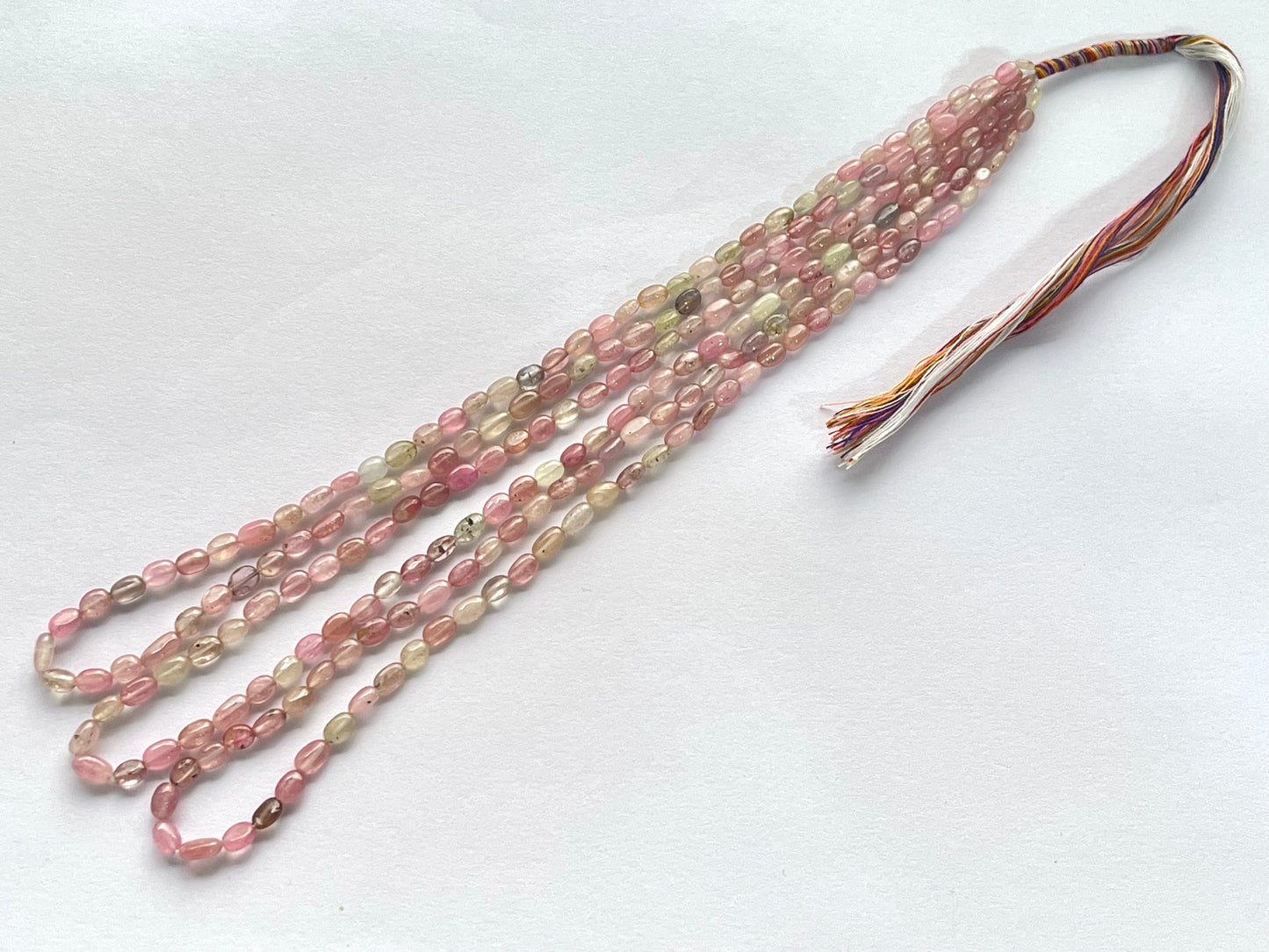 Pastel Shade! Natural Multi Sapphire Beads smooth oval shape beads