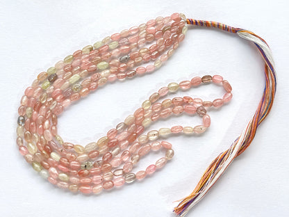 Pastel Shade! Natural Multi Sapphire Beads smooth oval shape beads