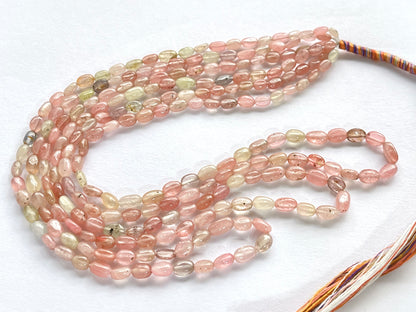 Pastel Shade! Natural Multi Sapphire Beads smooth oval shape beads