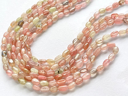 Pastel Shade! Natural Multi Sapphire Beads smooth oval shape beads
