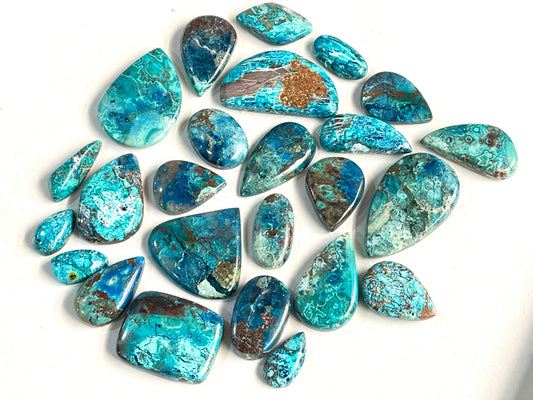 Natural Azurite Shattuckite Cabochon Wholesale Lot
