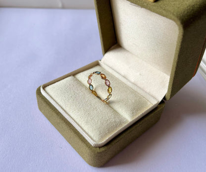 Sapphire Colourful Pastel Ring